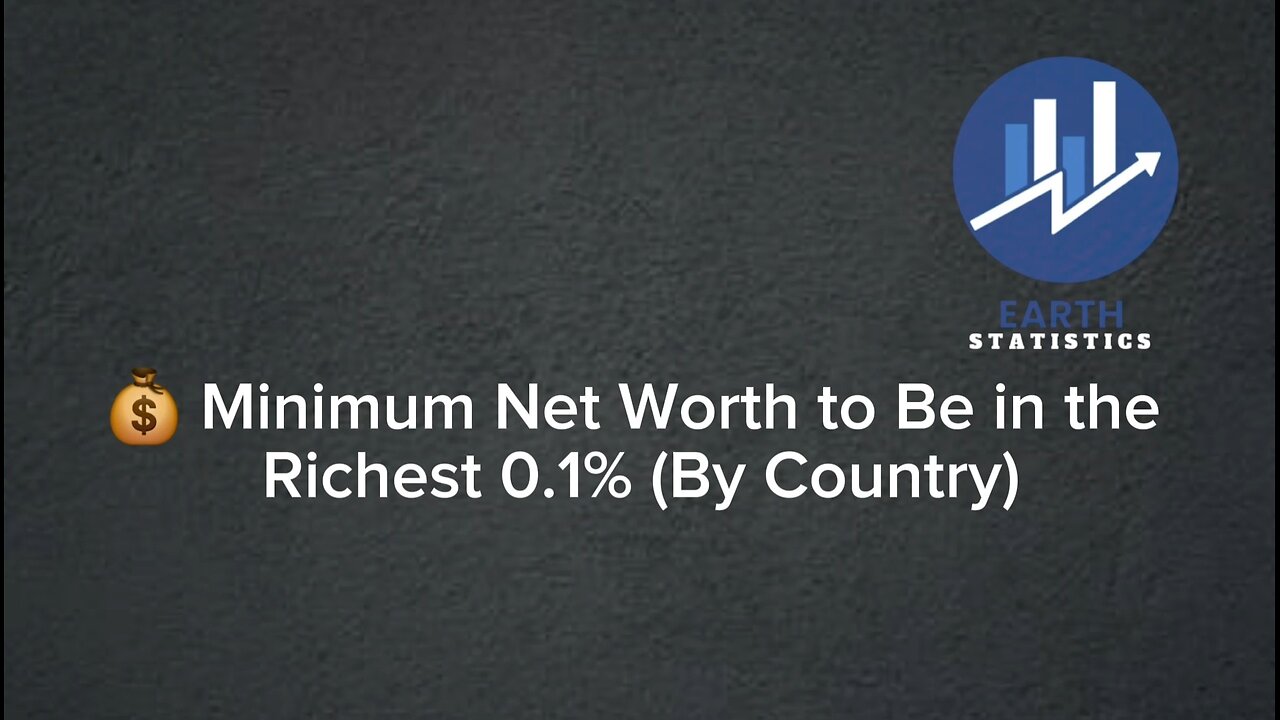 Minimum Net Worth to Be in the Richest 0.1% (By Country)