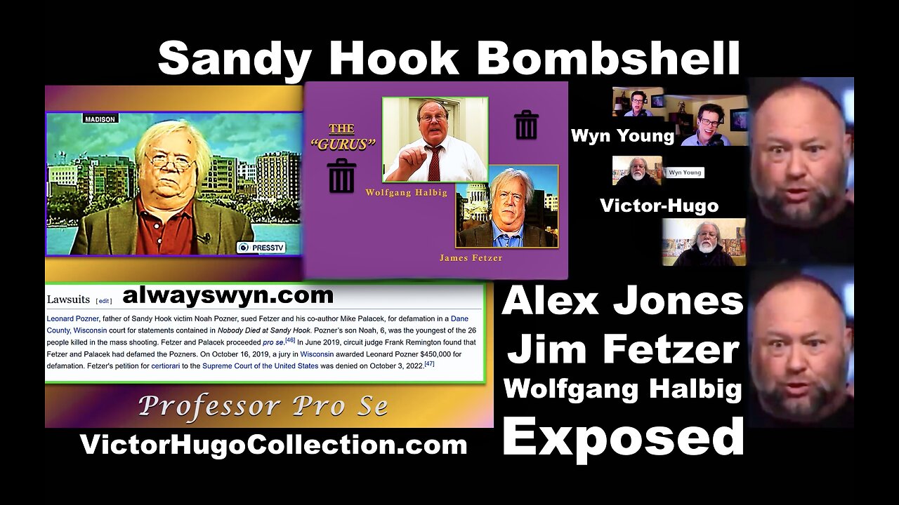 Alex Jones Jim Fetzer Sandy Hook Cases Crush Credibility Todd Callender Victor Hugo Affirm Wyn Young