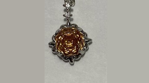 💎 Women's Jewelry Gorgeous Peach Sparkling Pendant w/ 20" S925 Necklace Chain