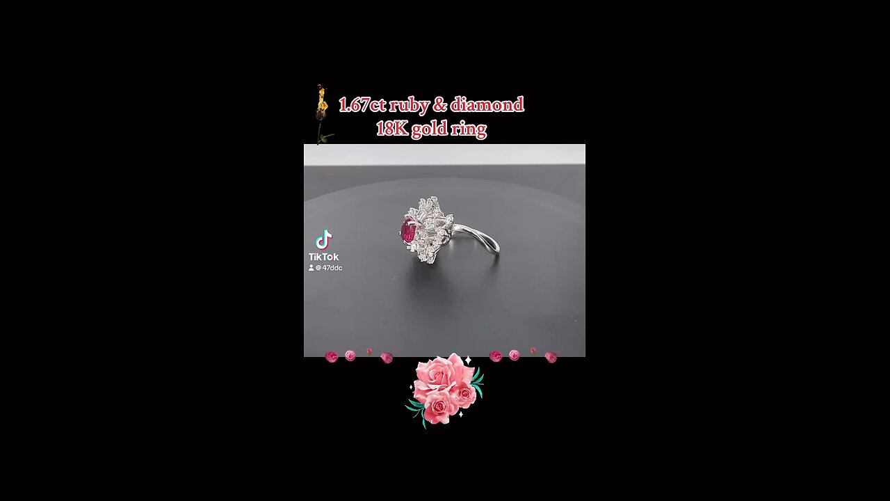 1.67ct GIA Ruby & Diamond 18K Gold Ring