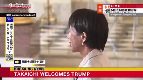 U.S. President Donald Trump meets Japan's first female Prime Minister Sanae Takaichi.