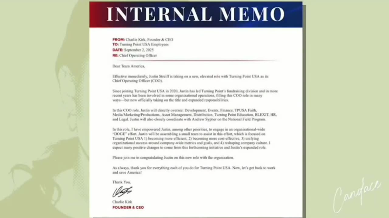 Charlie Kirk announced a massive audit of Turning Point USA, he was killed
