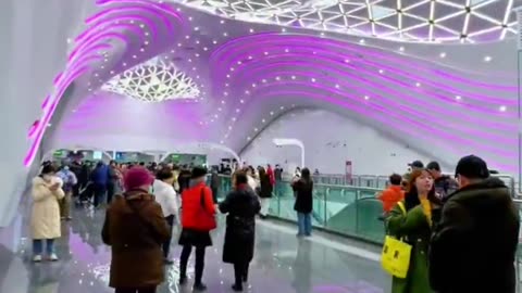 Metro station on Line 8 in Xi'an, China.