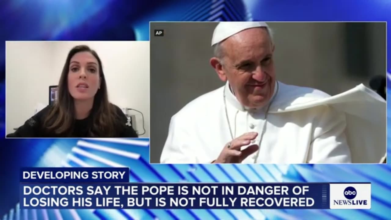 Doctors say the pope is not in danger of losing his life