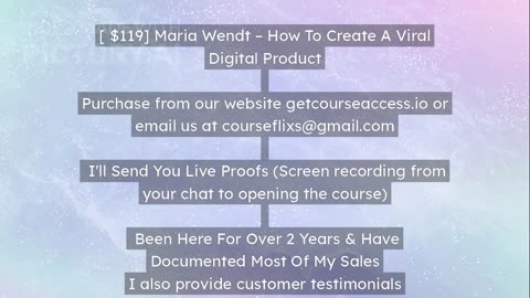 Download Maria Wendt – How To Create A Viral Digital Product