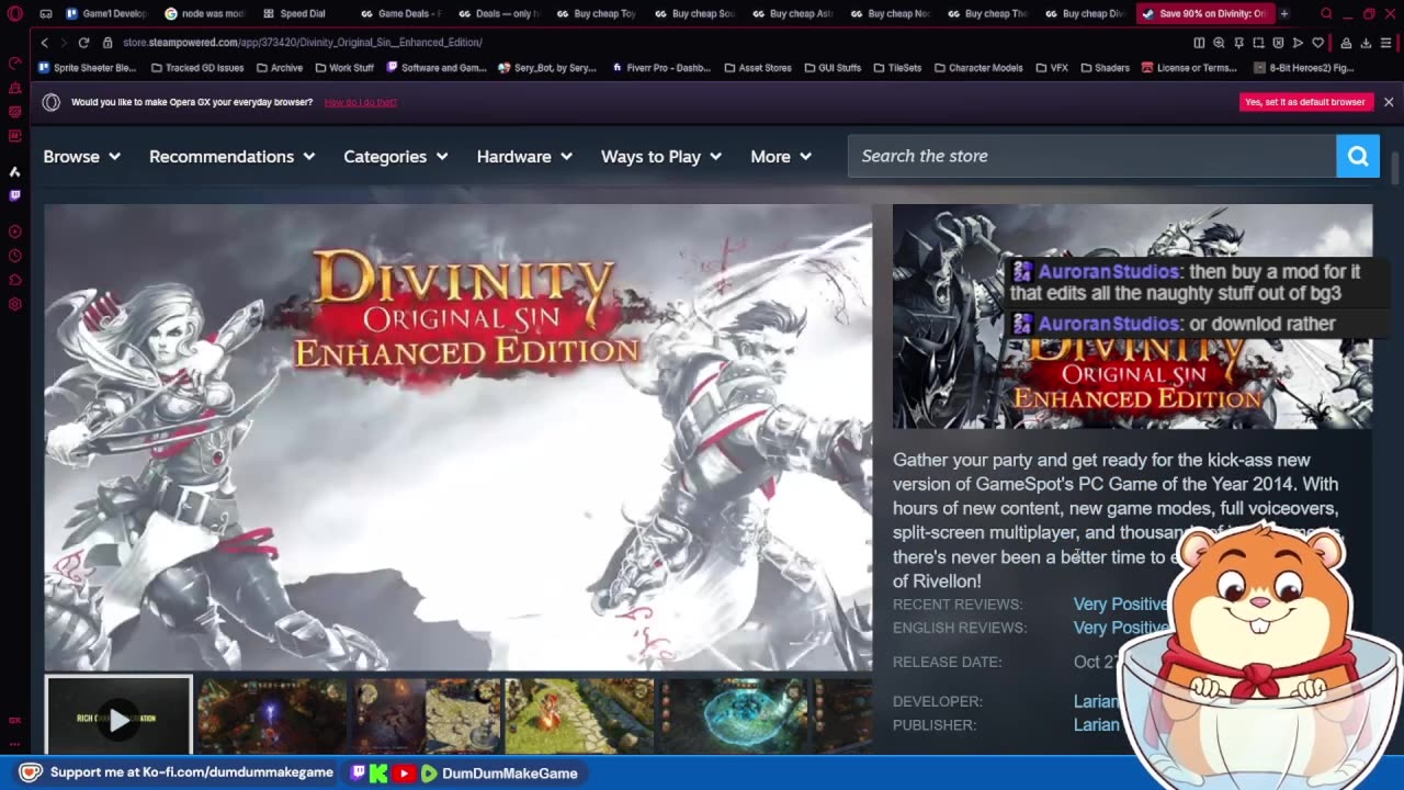 Dev Stream: Fixing DumDum's Dumb Coding & Checking Out Holiday Game Deals!