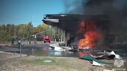🚒💥 Ukraine Russia War | Emergency Services Battle Gas Station Fire in Severodonetsk | RCF