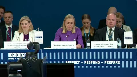 Eröffnung der Plenarsitzung zum OSZE-Ministerrat