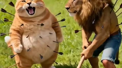 Lion & Cat vs Ants 🦁🐱🐜 | Funny AI Cartoon Short