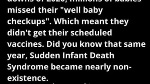 Did you know...2020 Lockdowns and SIDS...