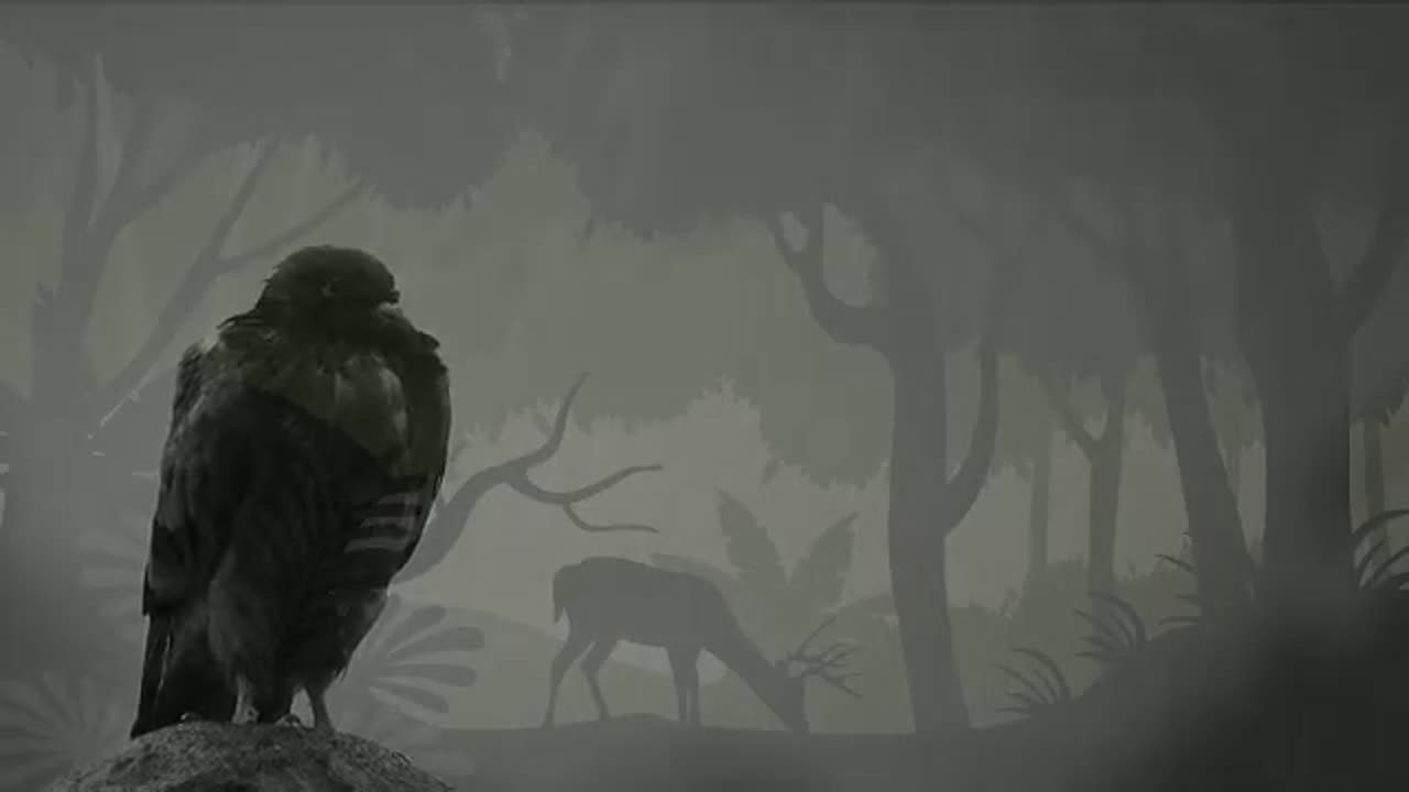 Heavy Rainfall attack a pigeon in a Forest