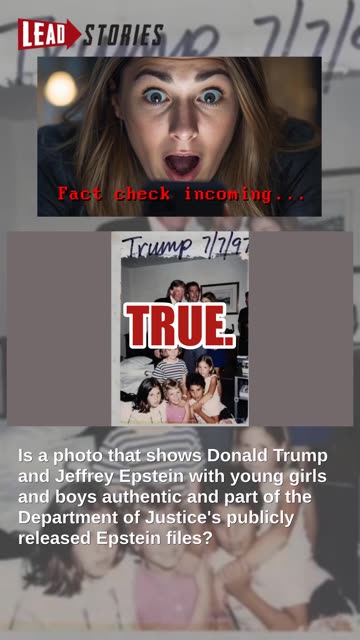 Fact Check: FAKE Photo Shows Donald Trump And Jeffrey Epstein With Young Girls And Boys