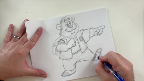 How to Draw a Cartoon Bear With a Backpack