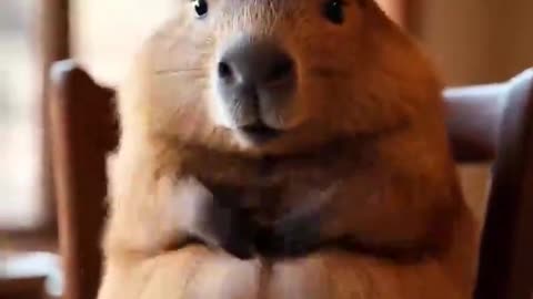 Capybara's Cute Love for Its Piggy Toy