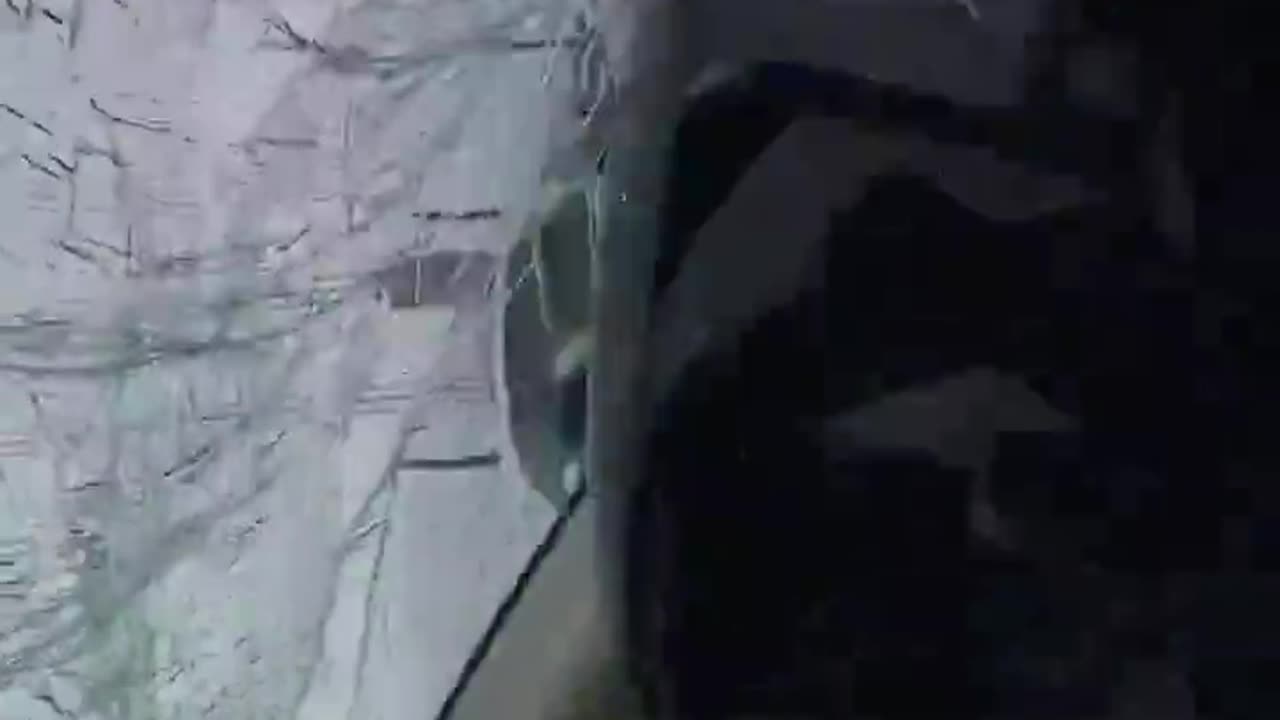 Dashcam footage captures moment high winds flipped a board onto a vehicle's