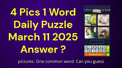 4 Pics 1 Word Daily Puzzle March 11 2025 Answer