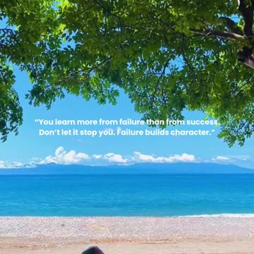 You learn more from failure than from success...