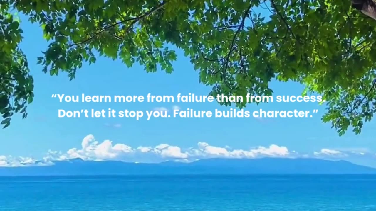 You learn more from failure than from success...