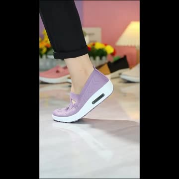 Womens casual fashion sneakers breathable knit hollow slip