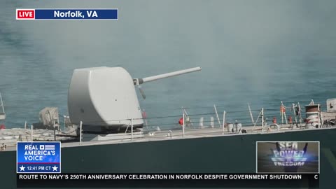 5 INCH 54'S FIRED OFF U.S.S. BUSH