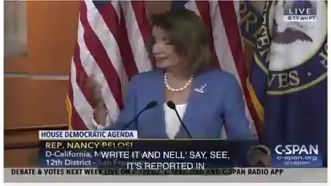 Nancy Pelosi about wrap-up smear