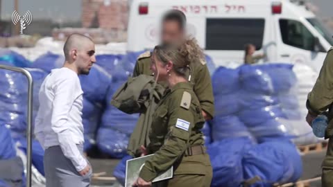 New footage shows released hostages Rom Braslavski, Nimrod Cohen, and Eitan