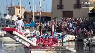 ⚓ Watch jousters battle on water in Marseillan, France!