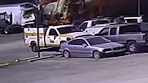 Moment plane slams into truck lot in Fort Worth, Texas