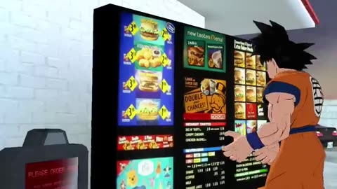 Goku vs Vegeta BUT its at McDonalds