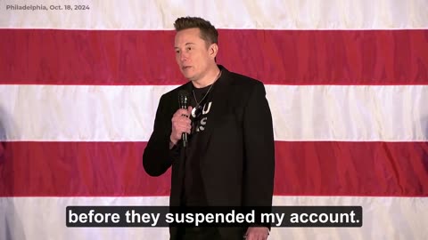 Elon Musk: It was outrageous that Twitter suspended the account of a sitting president.