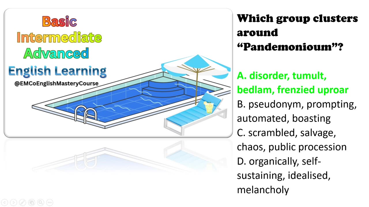 Advanced British English Quiz; Lesson 3; Part 1