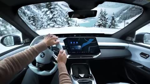 Driving Winter Wonderland in the New BMW iX3.