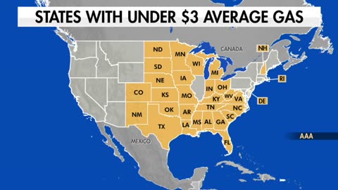 TRUMP EFFECT ⛽ There are 30 states where prices are already below $3