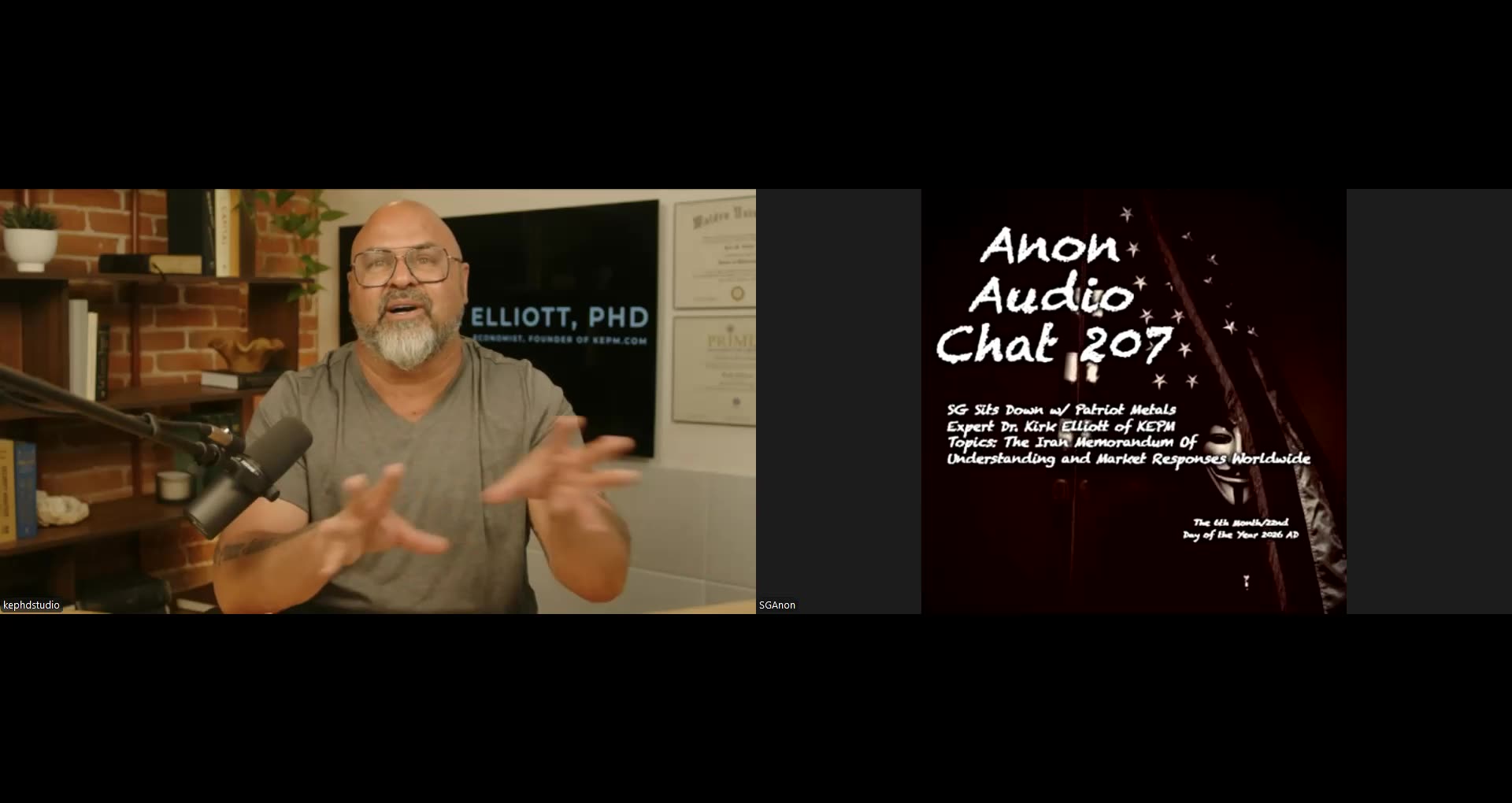 (6/22/2026) | AUDIO CHAT 207 | SG Sits Down w/ Dr. Kirk Elliott: The Iran War and America250 Predictions