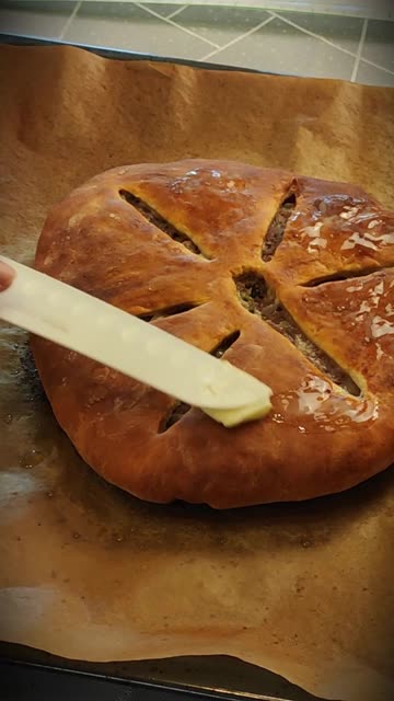 Traditional Stuffed Flatbreads: Savory Meat & Potato 🥧✨ #shorts #asmr