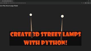 How to Create and Embed a Street Lamp in Blender Using Python for Your Website