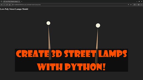 How to Create and Embed a Street Lamp in Blender Using Python for Your Website