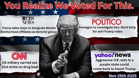 You Realize We Voted For This.