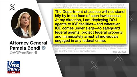 Pam Bondi deploys DOJ to ICE facilities after shooting: 'Will not stand idly by' 