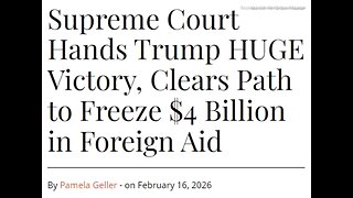 ARTICLE ONLY>READ BELOW - SCOTUS HANDS TRUMP HUGE VICTORY>CLEARS PATH TO FREEZE $4 BILLION IN FOREIGN AID - 3 mins.