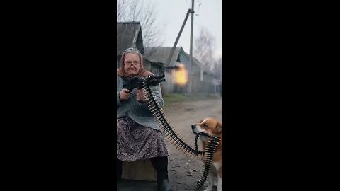 бабушка с пулемета