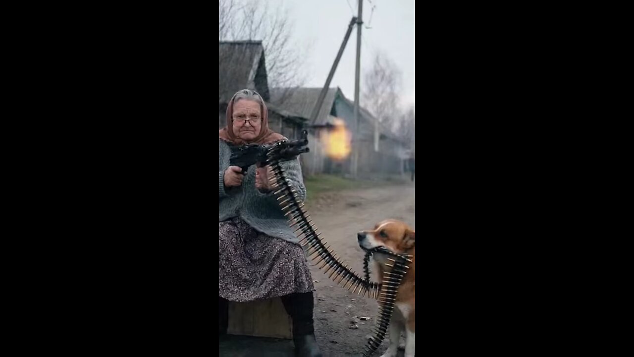 бабушка с пулемета