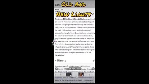 New and Old Light