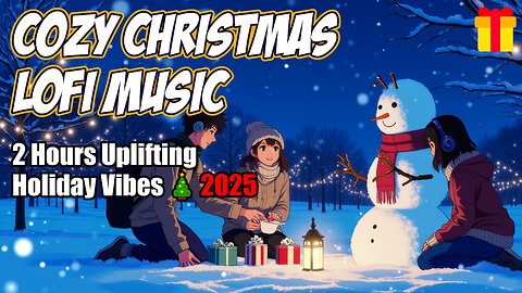 Christmas Lofi 4K🎄Relaxing Ambient Holiday Music with Colorful Vibrant Scenes | 2 Hours Chill Mix
