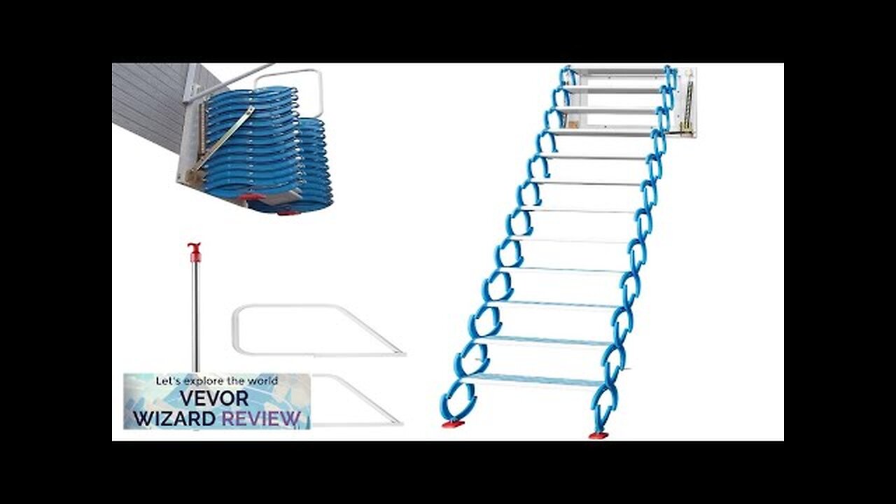 VEVOR Attic Steps Pull Down 12 Steps Attic Stairs Alloy Attic Access Review