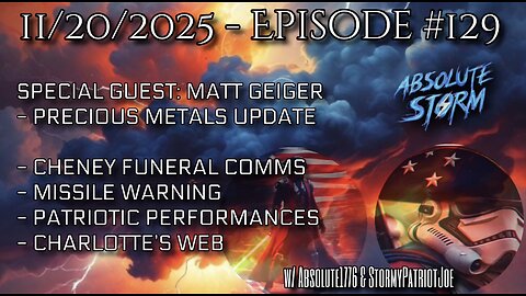Absolute Storm Ep 128 11/19/2025 6pm EST w/ Observing Consciousness