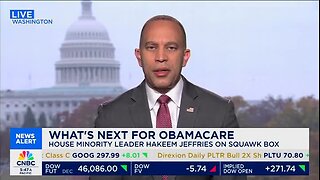 Hakeem Jeffries Snaps at CNBC’s Quick Challenging Him on Dems’ ACA Plan: ‘Shame on You for Saying That!’