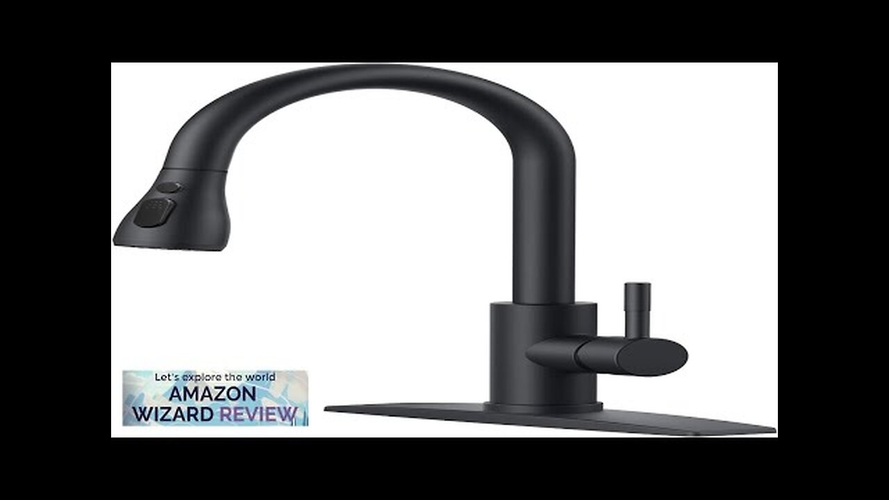 FORIOUS Black Kitchen Faucets Kitchen Faucet with Pull Down Sprayer High Arc Review