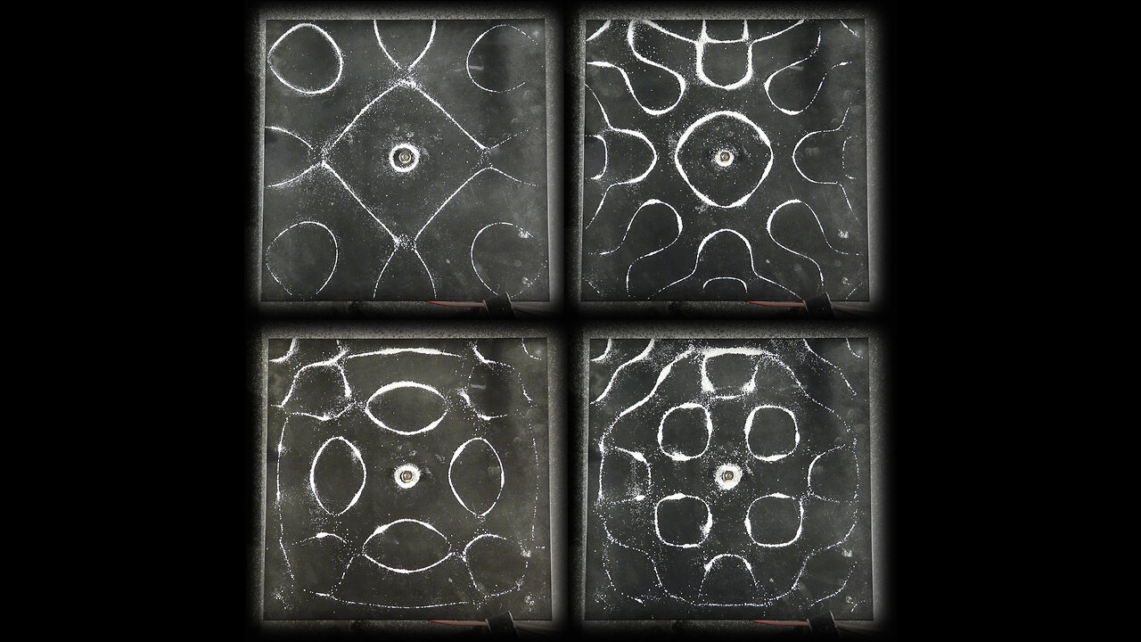 The Chladni plate experiment vividly demonstrates standing wave...