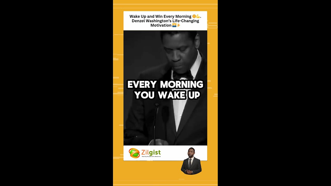 Wake Up and Win Every Morning 🌞💪 | Life-Changing Motivation Denzel Washington’s🌅✨